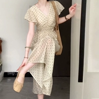 Юбка в горошек [Самый популярный стиль этого года/Пляжный отдых/Красиво летом/Французский/щипок/все виды стилей/крутой корейский стиль/морская одежда/маленькие люди/красивый/легкий и зрелый нишевый стиль/высококлассный]