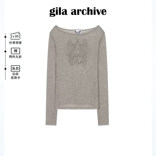 现货韩国gilaarchive长袖T恤女