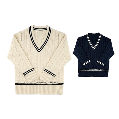 学院风复古美利奴网球羊毛毛衣