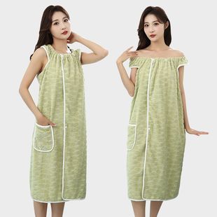 浴巾可穿2025新款非全棉纯棉浴裙女裹全身浴袍可穿式速干高级家用