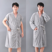干大人男士 浴巾2025新款 速干 浴袍可穿式 专用家用洗澡裹巾浴 男款