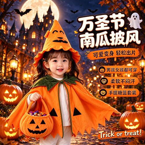 万圣节儿童服装南瓜衣服