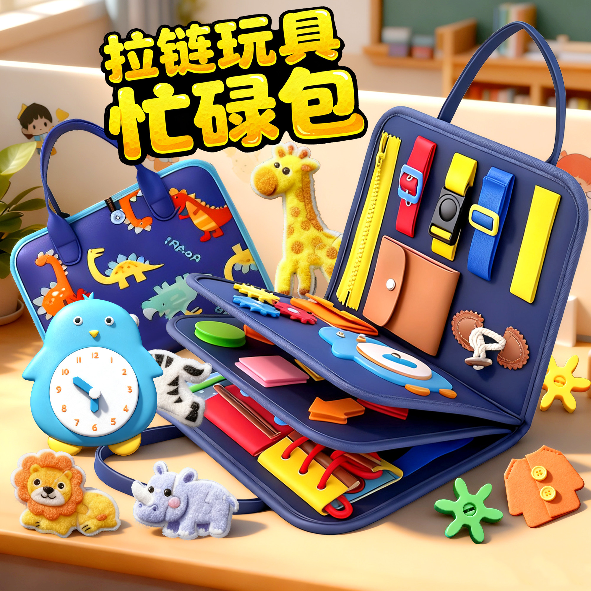 蒙氏早教益智玩具宝宝撕撕书忙碌板布书儿童专注力训练教具忙碌书,玩具/童车/益智/积木/模型,其它早教玩具类,淘宝优惠券,粉丝福利购,淘宝优惠卷