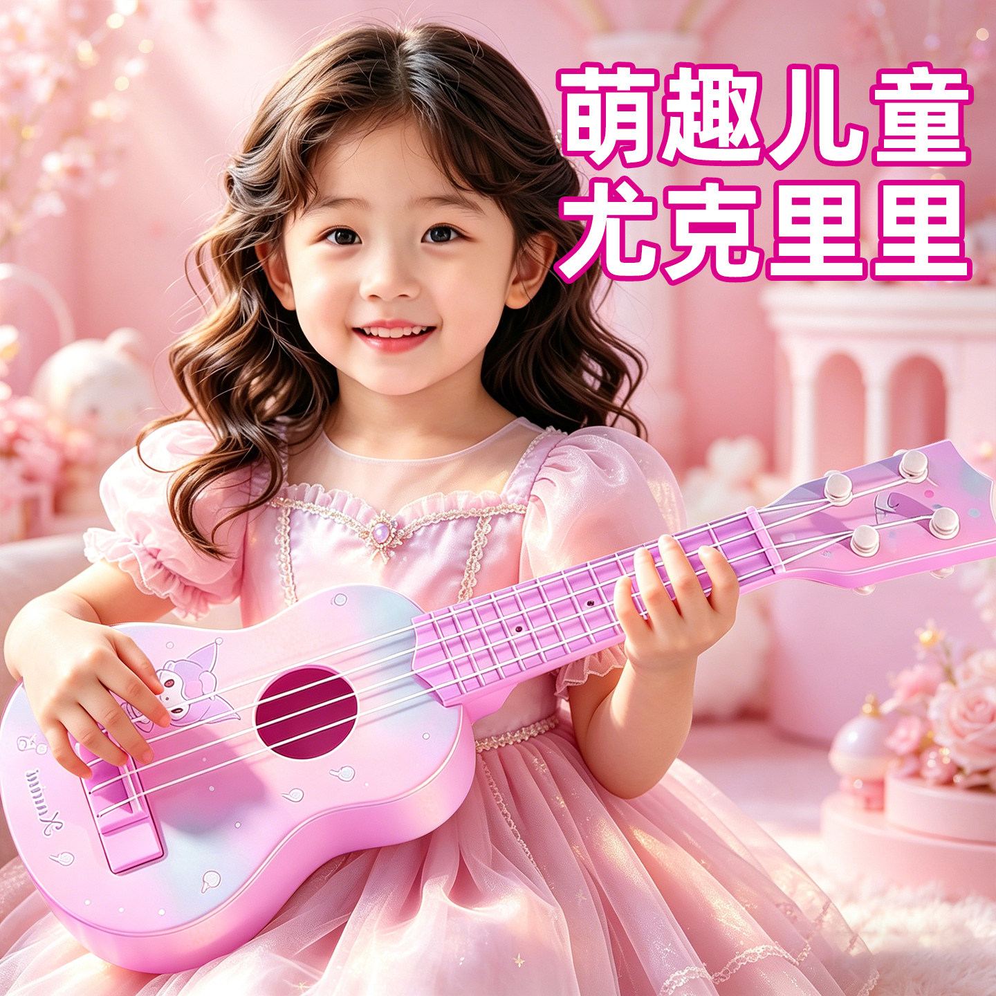 尤克里里儿童小吉他女孩入门初学者可弹奏乐器音乐启蒙玩具六一礼