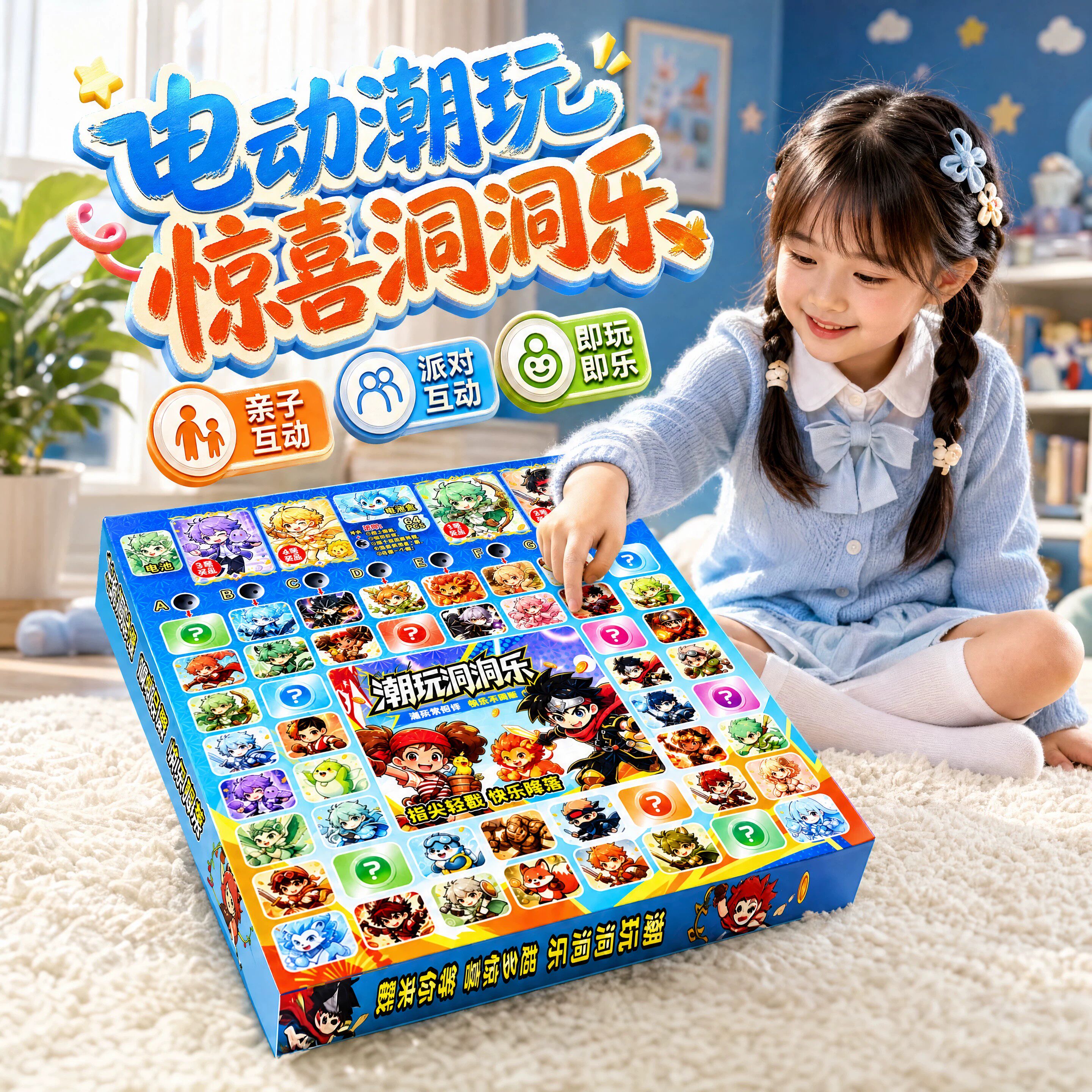 2026新款电动潮玩洞洞乐儿童玩具豪华版惊喜抽奖戳戳乐小学生礼物