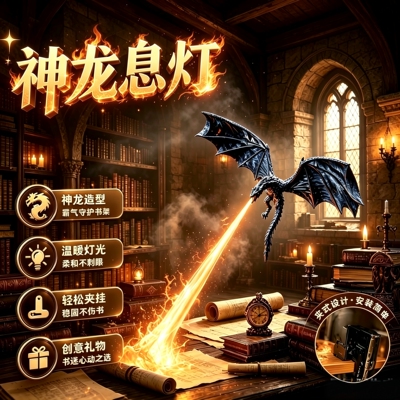 龙息灯飞龙喷火模型手办