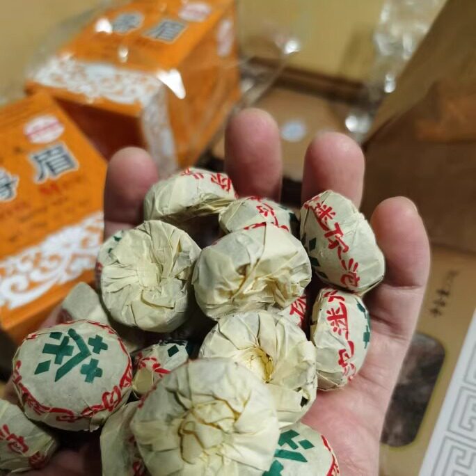 90年代中茶绿印迷你小熟沱 普洱熟茶沱 绿印沱中茶普洱茶迷你沱茶