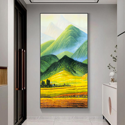 巨人山挂画走廊尽头玄关画可定制