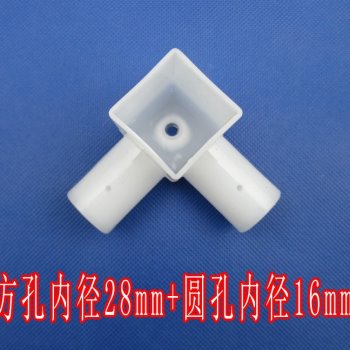 蚊帐配件方管三通接头连接件方杆蚊帐接口三角通支架塑料零件u.