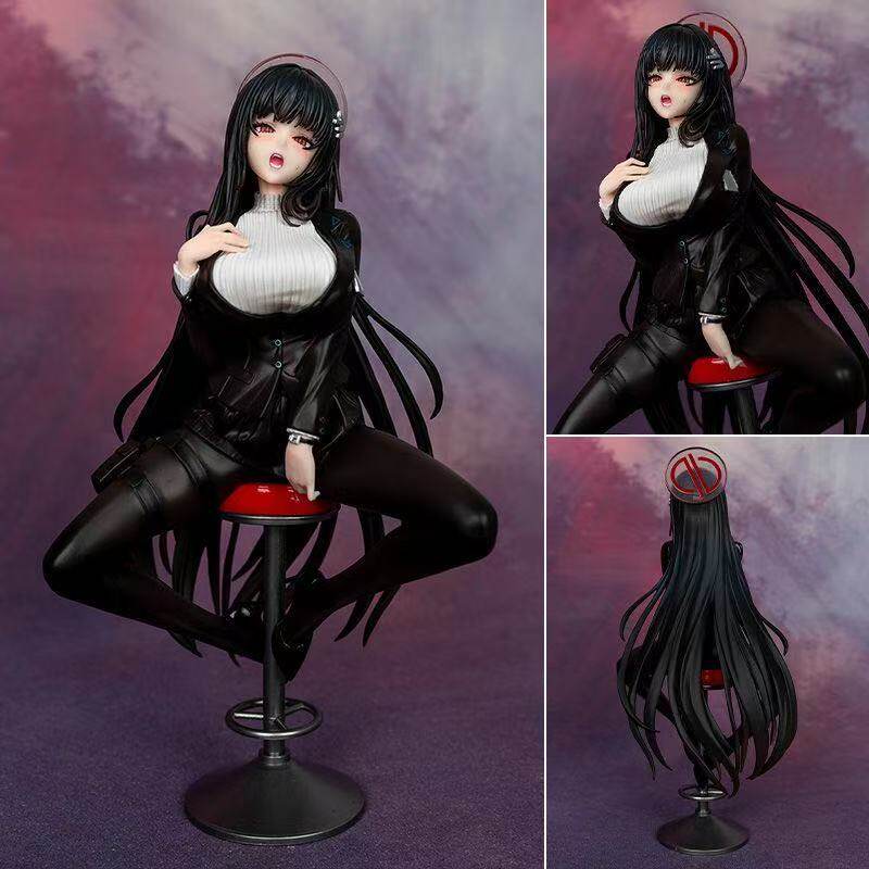 OL莉音手办黑丝制服美少女坐姿日本GK动漫模型二次元游戏周边摆件