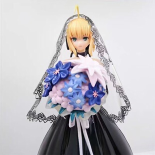 命运之夜 十周年婚纱 塞巴Saber 黑色婚纱 限定礼服 盒装手办模型