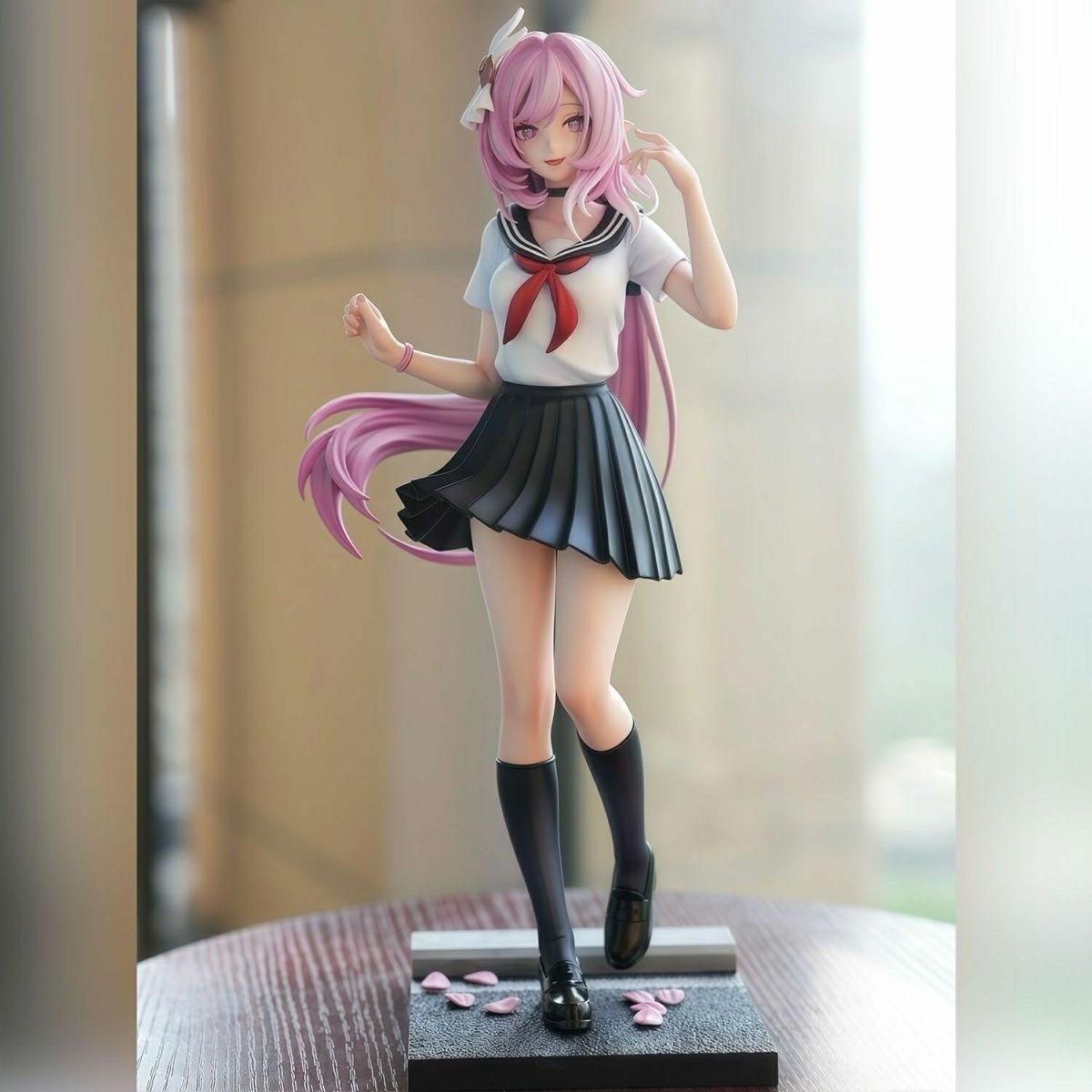 动漫游戏周边桌搭机箱摆件校服爱莉小爱同学二次元美少女手办潮玩