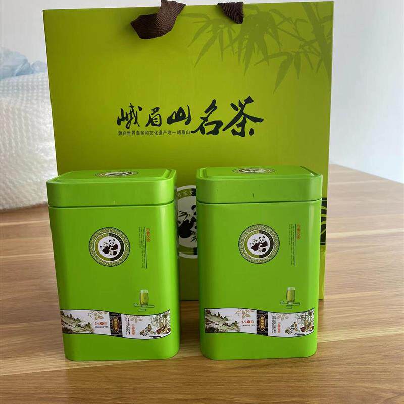 竹叶茶青茶叶旗舰店官方旗舰峨眉山优级竹芯叶青绿茶2024年新青茶