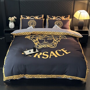 男士大牌风床上四件套纯棉轻奢高级感高端大气床单被套床笠款潮牌