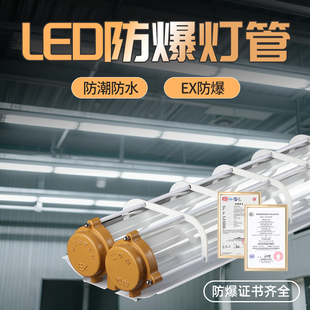 防爆灯工业仓库车间工厂厨房专用工矿井下加油站补光照明超亮灯管