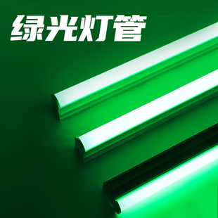 绿色led灯管 绿光线条灯条灯棒灯带日光荧光补光霓虹氛围显尘植物