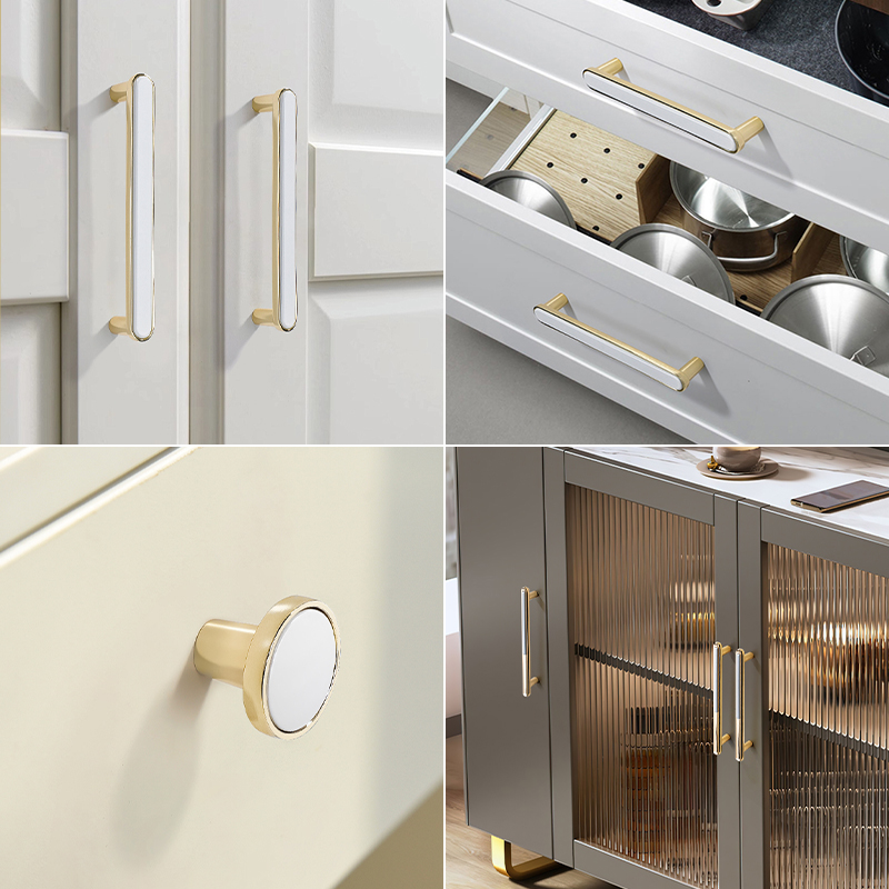 法式轻奢金色衣柜门橱柜柜子拉手