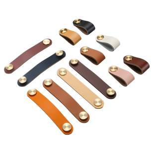 小户型真牛皮柜门拉手衣柜抽屉歇柜皮革皮质橱柜防撞儿童房车把手