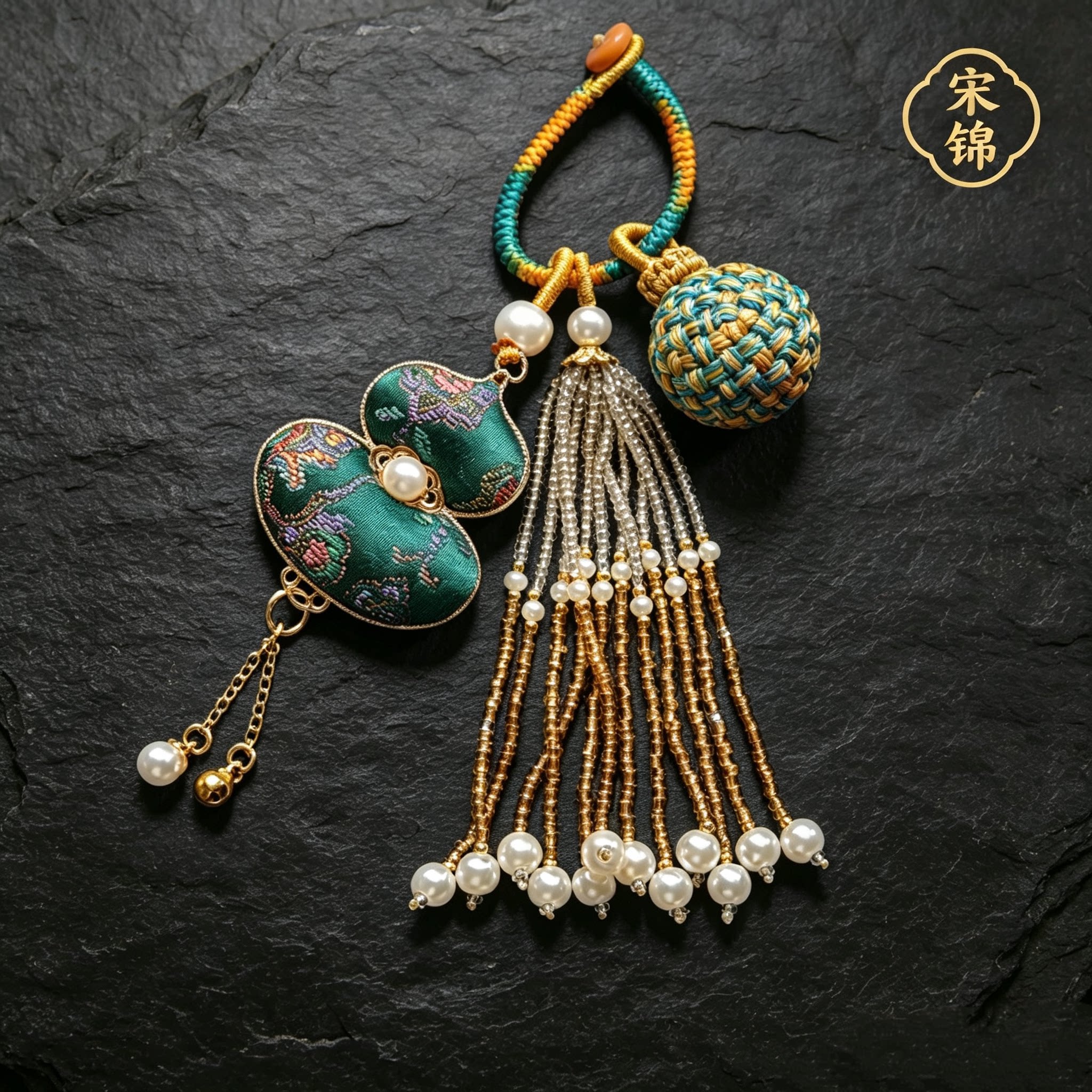 非遗宋锦葫芦成品手工diy材料包挂件