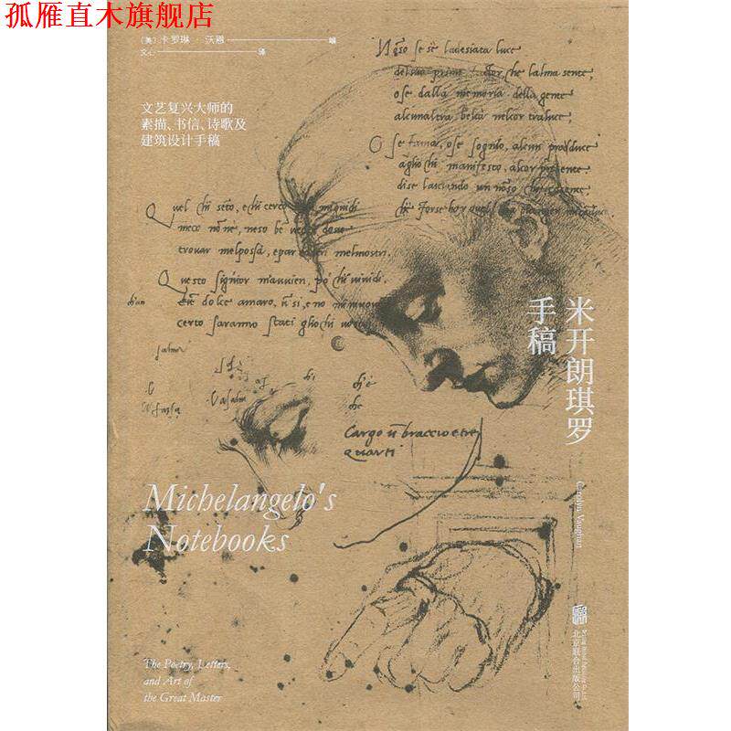 【正版书】 米开朗琪罗手稿 : 文艺复兴大师的素描、书信、诗歌及建筑设计手稿 [意]米开朗琪罗·博纳罗蒂,[美]卡罗琳·沃恩,文心