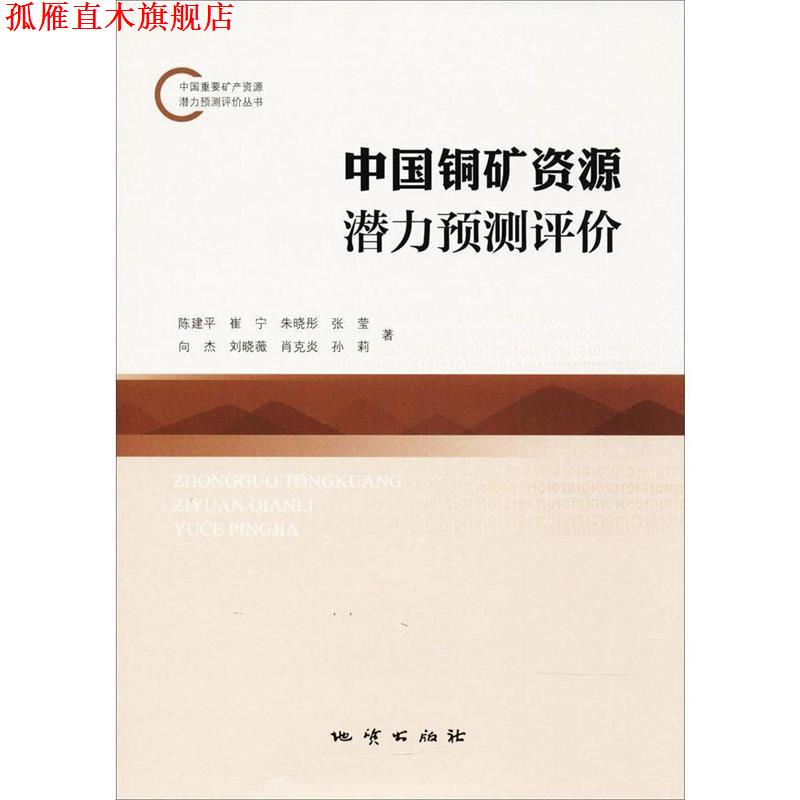 【正版书】 中国铜矿资源潜力预测评价 陈建平,崔宁,朱晓彤,张莹,向杰 等 著 地质出版社