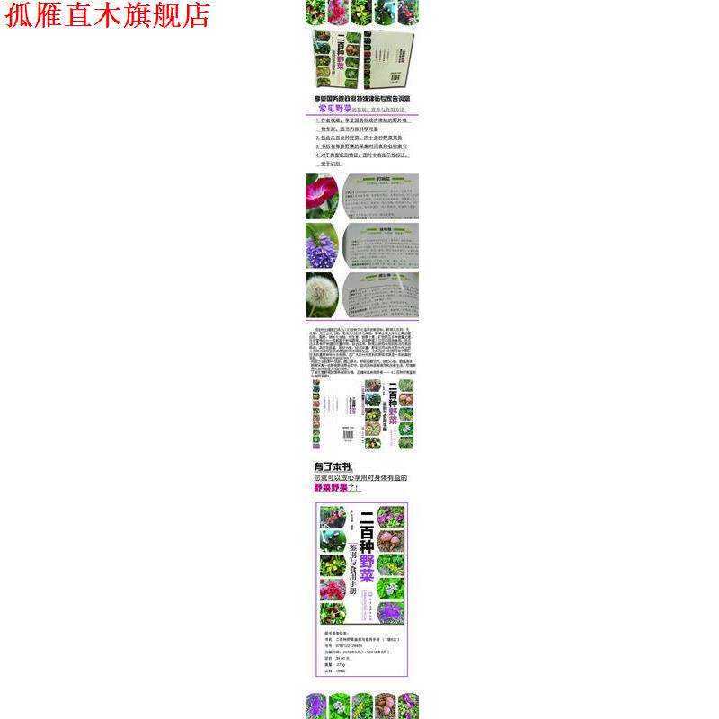 【正版书】 二百种野菜鉴别与食用手册 车晋滇 主编 化学工业出版社