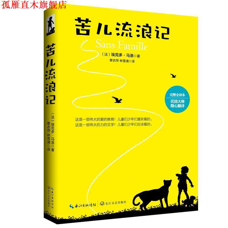 【正版书】 苦儿流浪记 作者 埃克多·马洛 章衣萍 林雪清译 长江文艺出版社