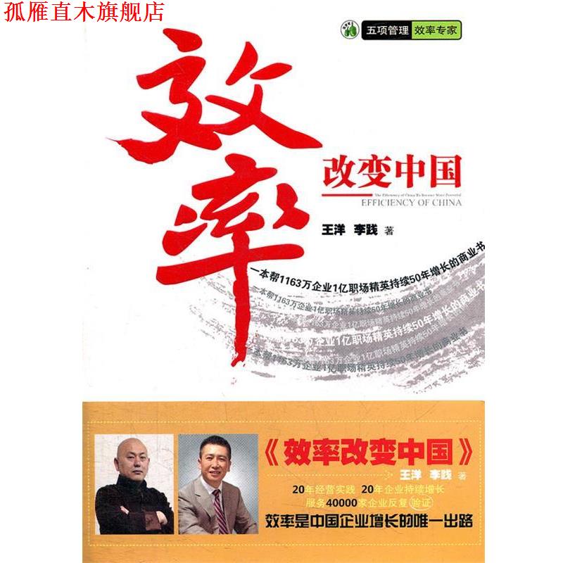 【正版书】 效率改变中国 王洋,李践　著 机械工业出版社