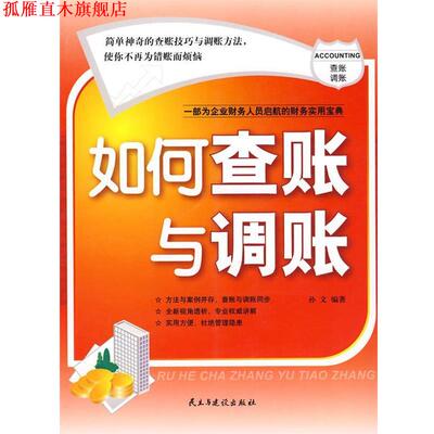 【正版书】 如何查账与调账 孙文　编著 民主与建设出版社