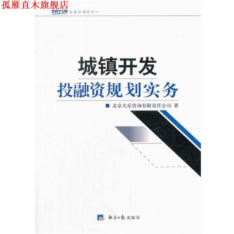 【正版书】 城镇开发投融资规划实务 北京大岳咨询有限责任公司 经济日报出版社