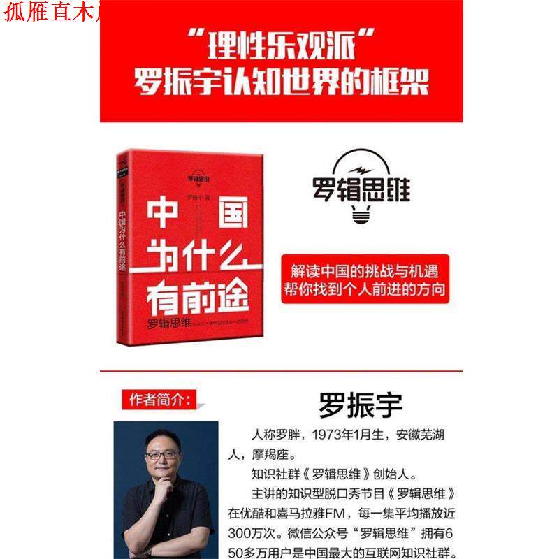 【正版书】 罗辑思维:中国为什么有前途 站在中国崛起的风口上 罗振宇 中国友谊出版公司