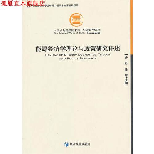 【正版书】 能源经济学理论与政策研究评述 史丹,朱彤 经济管理出版社