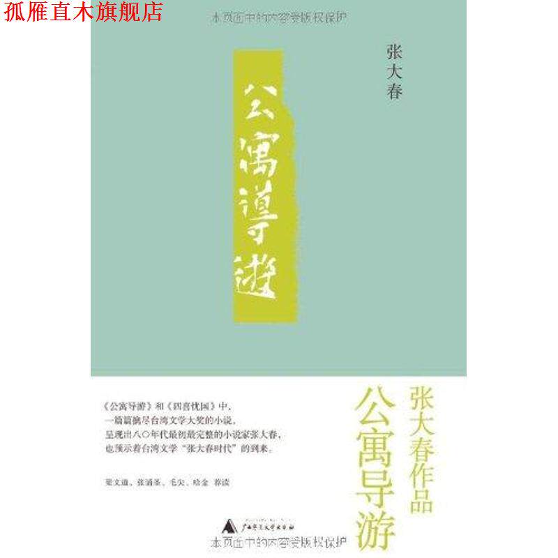 【正版书】 公寓导游 张大春 著 广西师范大学出版社
