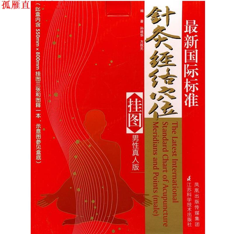 【正版书】 国际标准针灸经络穴位挂图 孙建华,方祝元 主编 江苏科学技术出版社