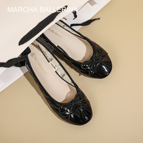 蝴蝶结浅口圆头黑色简约风女单鞋