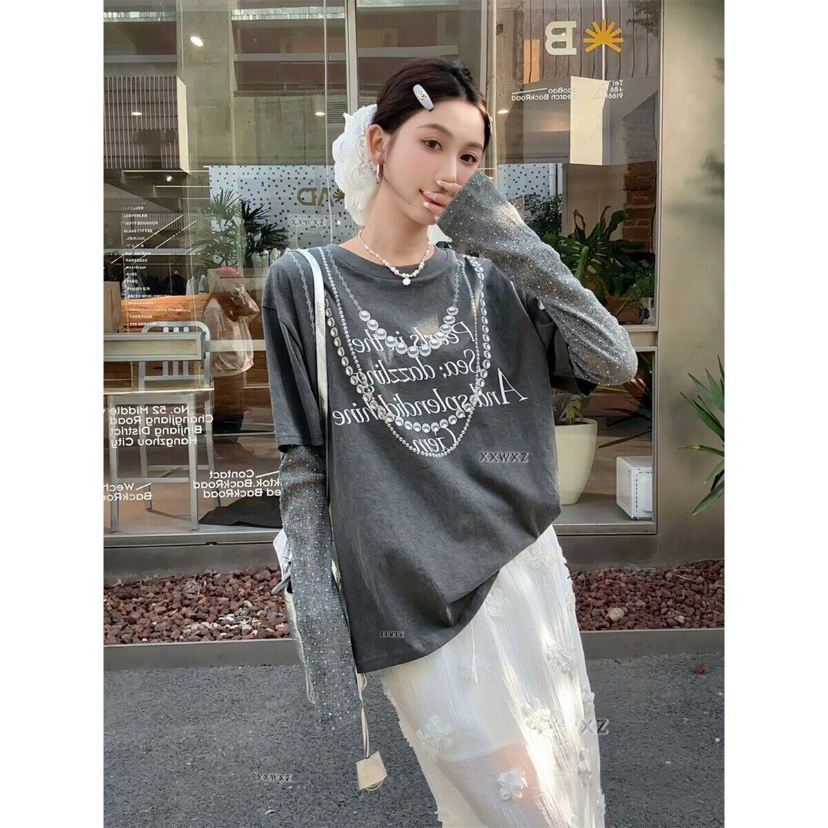韩国东大门夏季新款慵懒