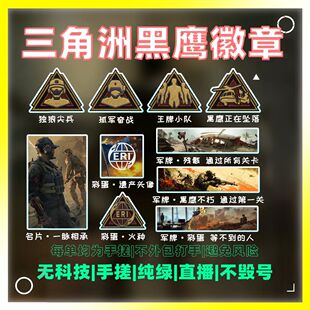 三角洲徽章黑鹰坠落徽章代肝孤军奋战独狼尖兵全套代打一脉相承绿
