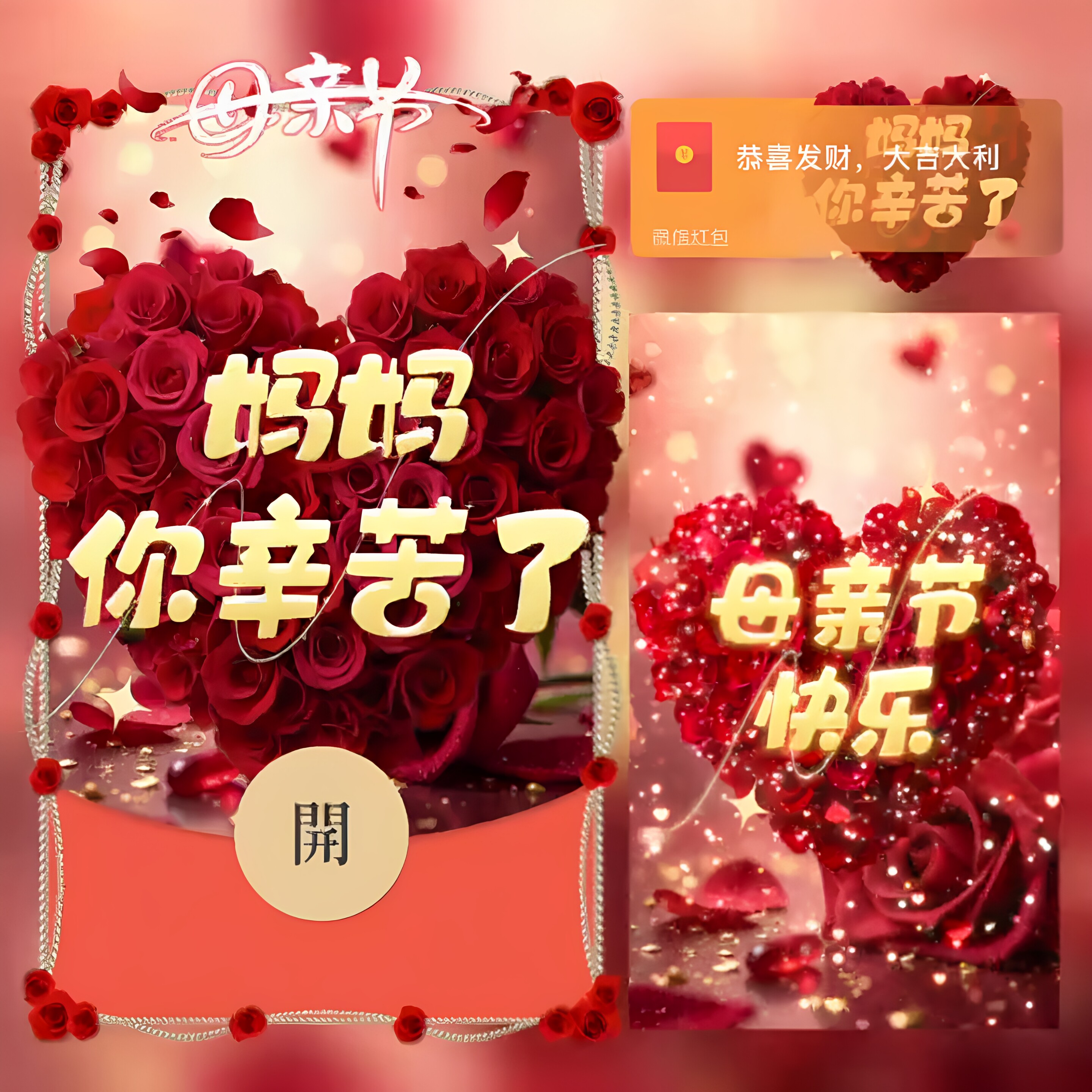 【妈妈你辛苦了】母亲节微信红包封面2026新款动态红包母亲节定制图片