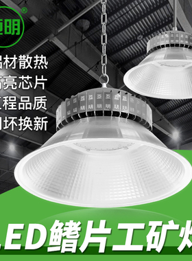 上海亚明led工矿灯超亮厂房灯100W车间照明羽毛球馆用灯工业吊灯