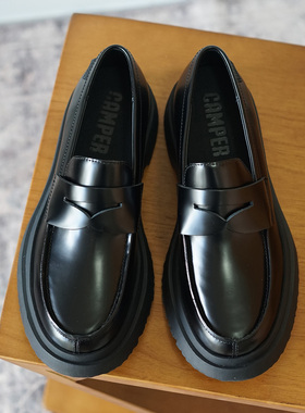 CAMPER Walden复古舒适软底一脚蹬乐福鞋真皮厚底商务休闲皮鞋秋