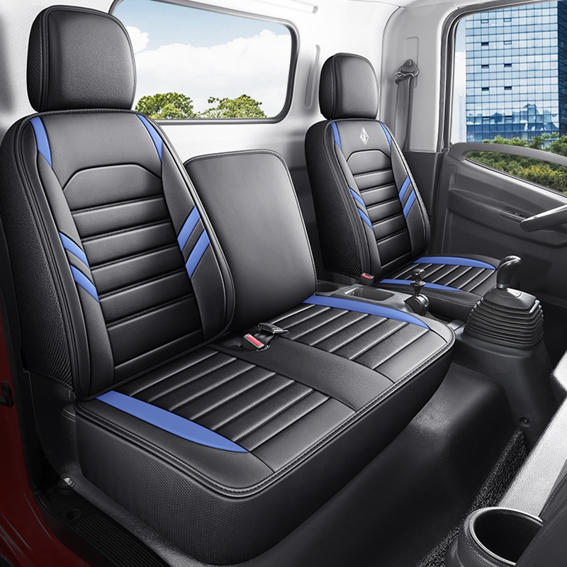 庆铃五十铃货车座垫Isuzu100P600P700P双排4K康铃货车皮革座垫套