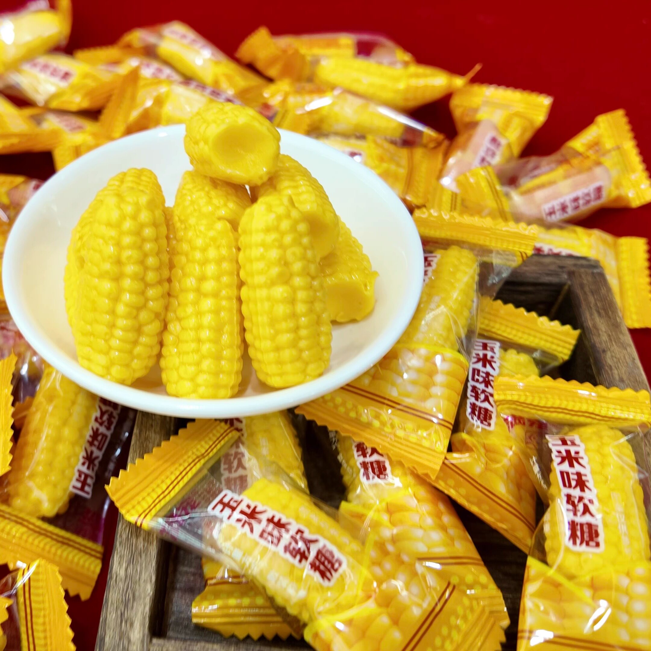 玉米软糖橘子软糖多口味老式水果软糖果喜糖年货桔子儿童QQ糖批发