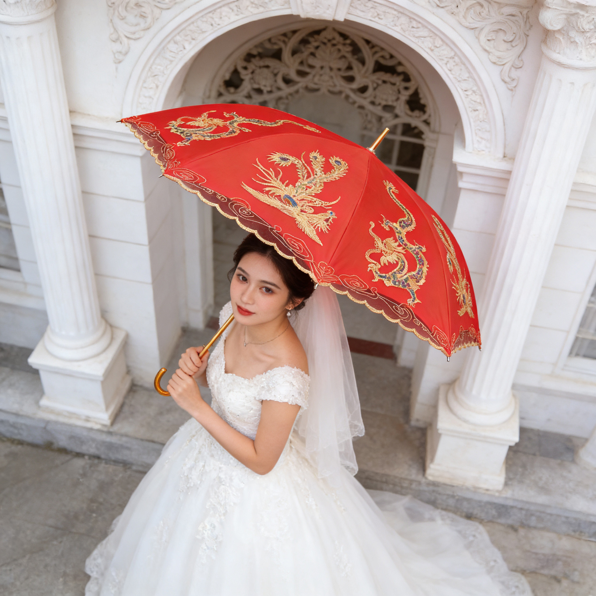 红伞结婚新娘伞婚嫁婚伞