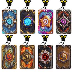 炉石传说卡套饭卡校园卡身份证保护套公交卡学生水卡证件小卡片套工作证工牌证件套校牌挂绳卡牌卡背周边男生