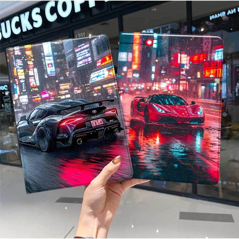 炫酷汽车ipad10保护套pro2024款11寸5苹果air7平板mini6壳4迷你3适用2三折2020带笔槽8第9代2021男生2018跑车