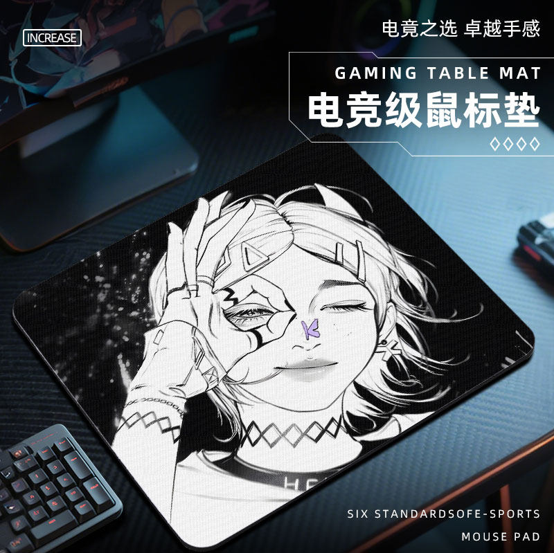 无畏契约慕蝶鼠标垫电竞fps游戏专用电脑桌垫子大小号桌面二次元