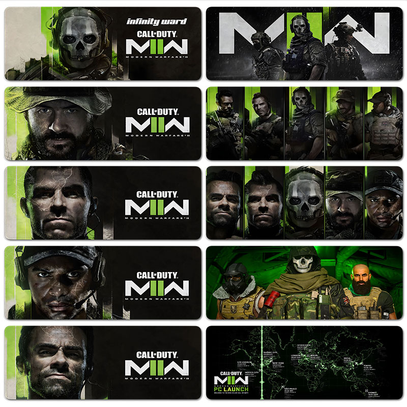 使命召唤鼠标垫子超大号现代战争2键盘垫锁边滑鼠垫游戏定制COD19