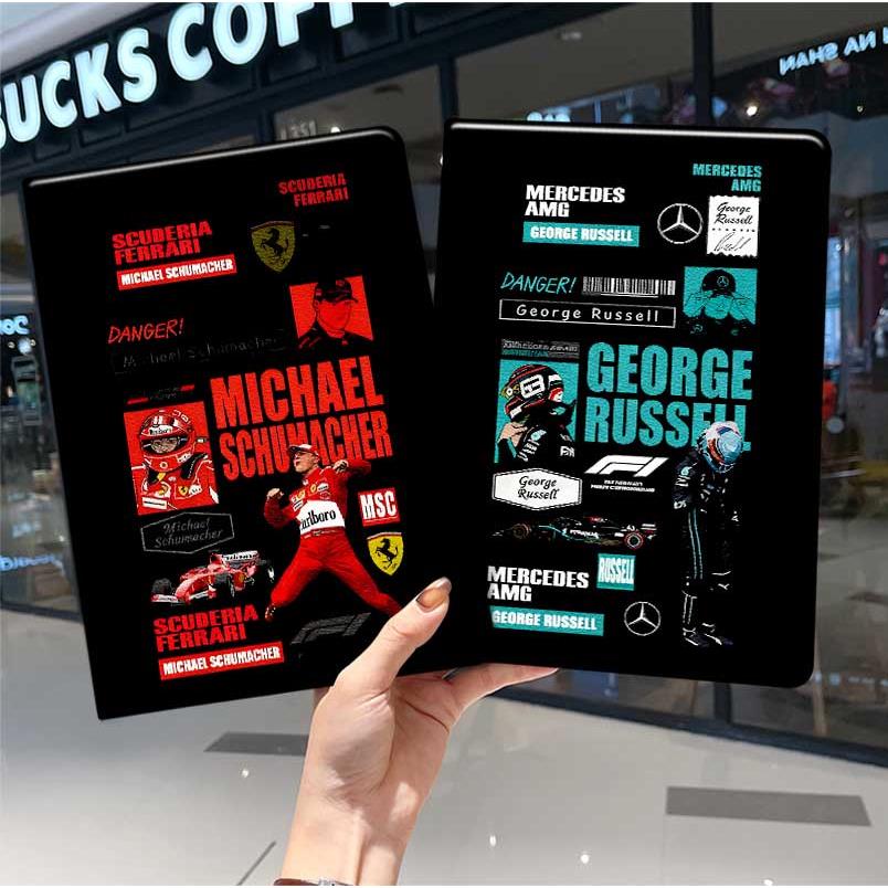 F1赛车华为平板matepad11保护套5s壳air12周边v8pro阿隆索8荣耀9男m6外壳5小米7三折6pro适用7s红米kpad2024