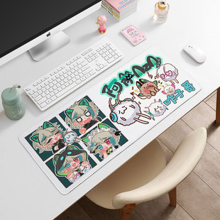 Vtuber阿萨aza鼠标垫子超大号桌垫家用办公电脑键盘垫锁边彩虹社