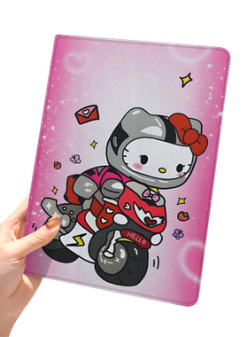 hellokitty凯蒂猫华为平板matepad11保护套v8pro壳m6带笔槽x8荣耀9三折8vivopadair3小米6六5pro适用6s红米se